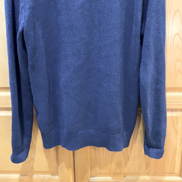 Nautica Mens Quarter Button Pullover Heavyweight Sweater Mock Neck Size Medium - Picture 7 of 7